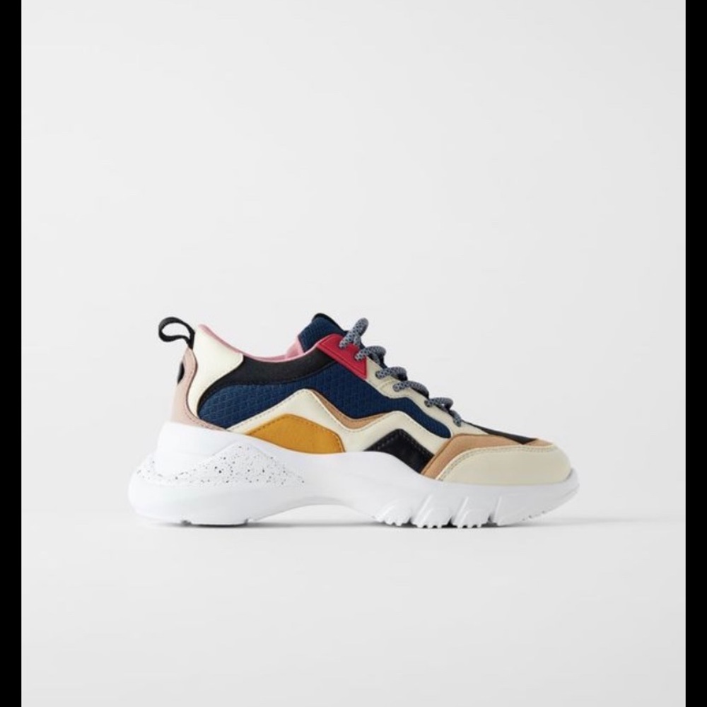 Zara MultiColored Sneakers Sz 9 women